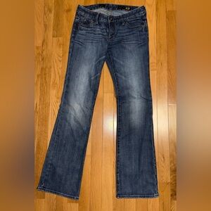 Express X2 Quality Denim Stella Boot Cut Jeans. Size 10. Embroidered rhinestones